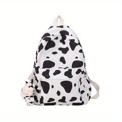 Cow Pattern Backpack Schoolbag Large Capacity Speckled Backpack