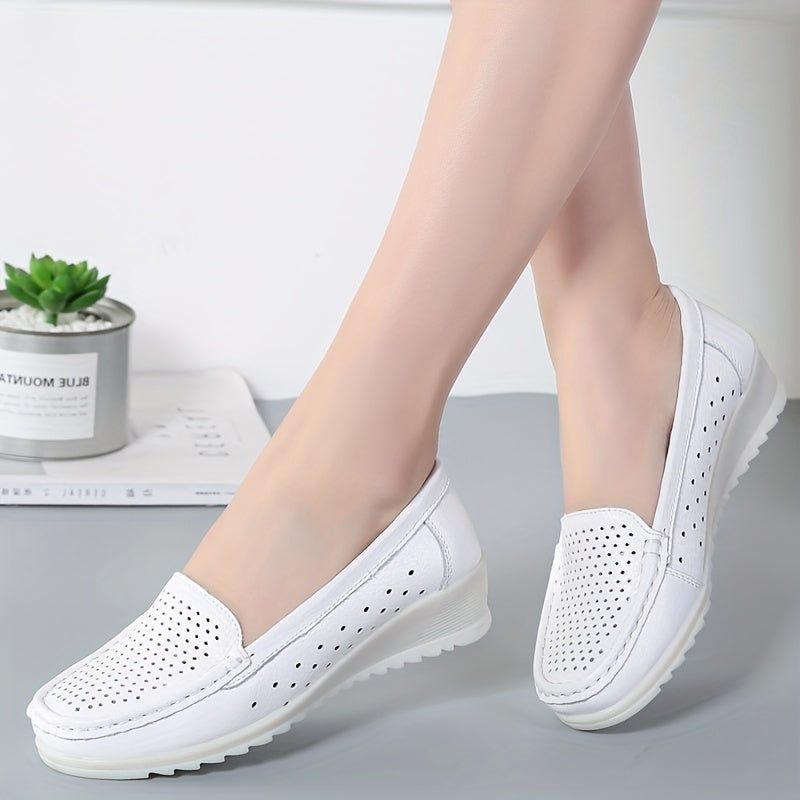 Women's Flat Loafers Soft Sole Slip On Nurse Shoes