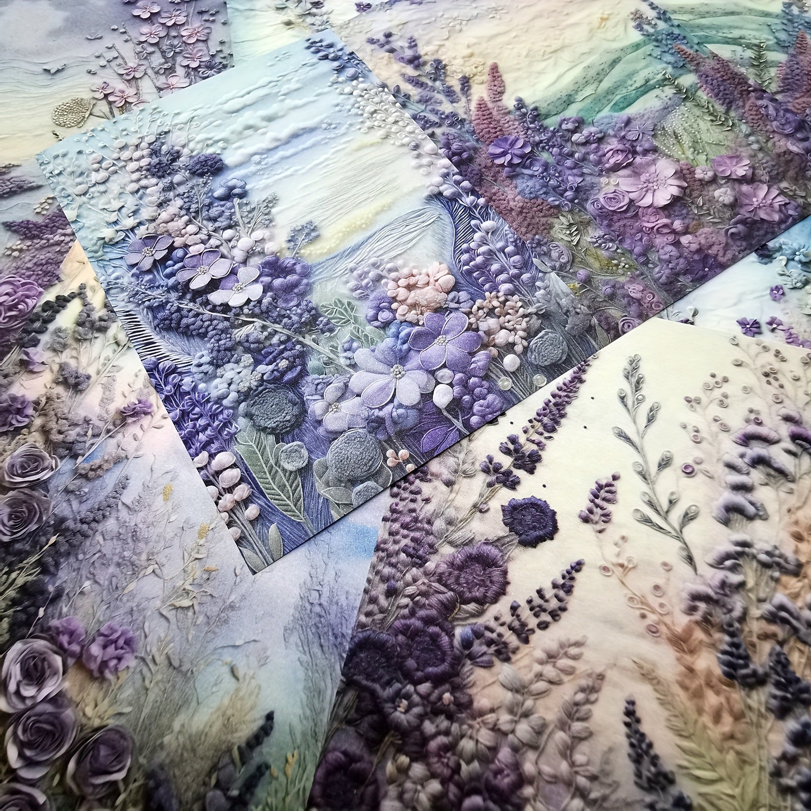 Vigus10pcs Lavender Manor A5 Size Paper