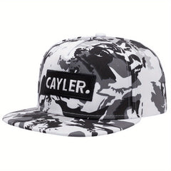 Men's Alphabet Embroidery Hip Hop Flat Brim Hat