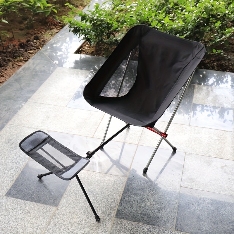 Aluminum Folding Footrest Portable Recliner Lazy Camping Chair Foot Rest