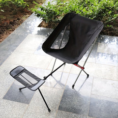 Aluminum Folding Footrest Portable Recliner Lazy Camping Chair Foot Rest