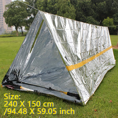 Emergency Survival Tent with Whistle, Portable Shelter for Camping, Hiking
