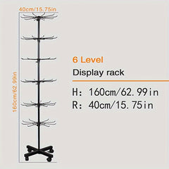 6 Layer Rotating Display Stand for Jewelry Socks Toothbrush
