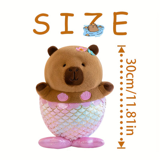 Mermaid Capybara Plush Toy Stuffed Animal - Holi Gift