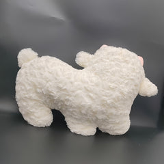 15.75" Fluffy Lamb Plush Toy with Pastel Accents