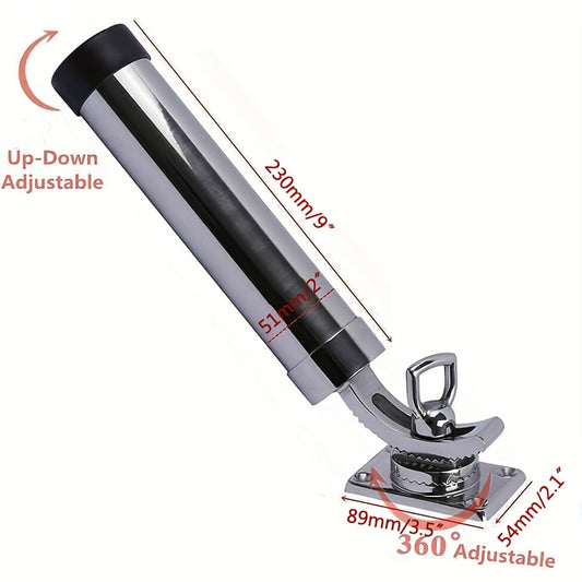 360 Degree Adjustable Fishing Rod Holder Stainless Steel Marine Hardware