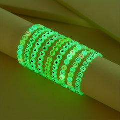 9pcs Girls Luminous Beads Bracelet Set Kids Accessories