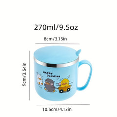 304 Stainless Steel Kids' Drinking Cup with Anti Fall and Measurement Scale