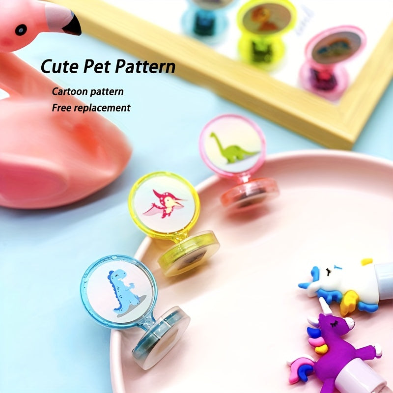 15pcs Kids Animal Dinosaur Seal Stamp Creative Toy Random