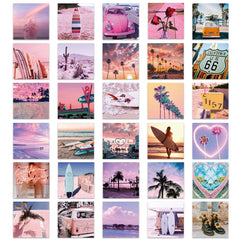116pcs Purple Pink Photo Stickers Notebook Ipad Decoration
