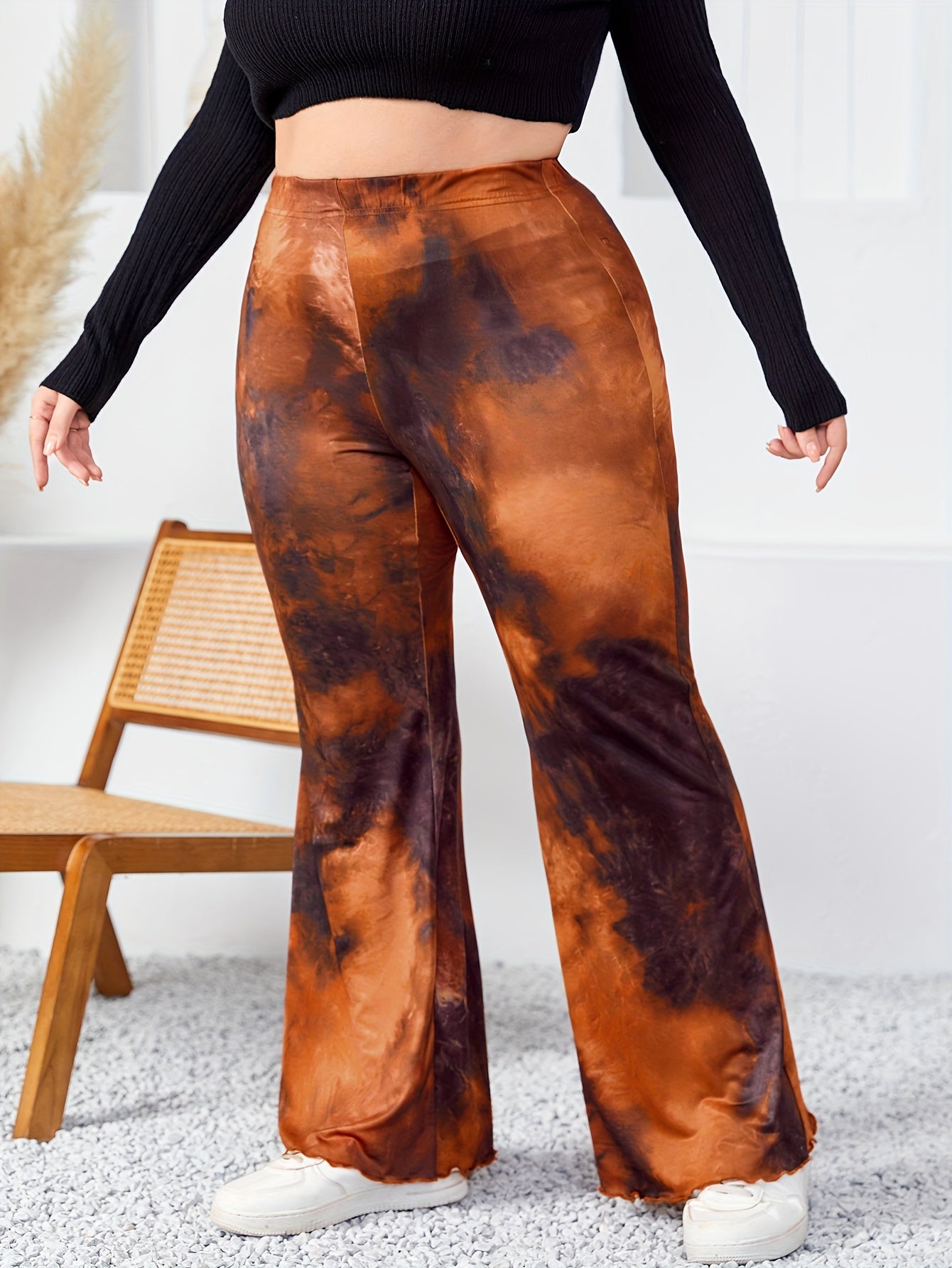  Boho Pants Women's Tie Dye Flared Trousers