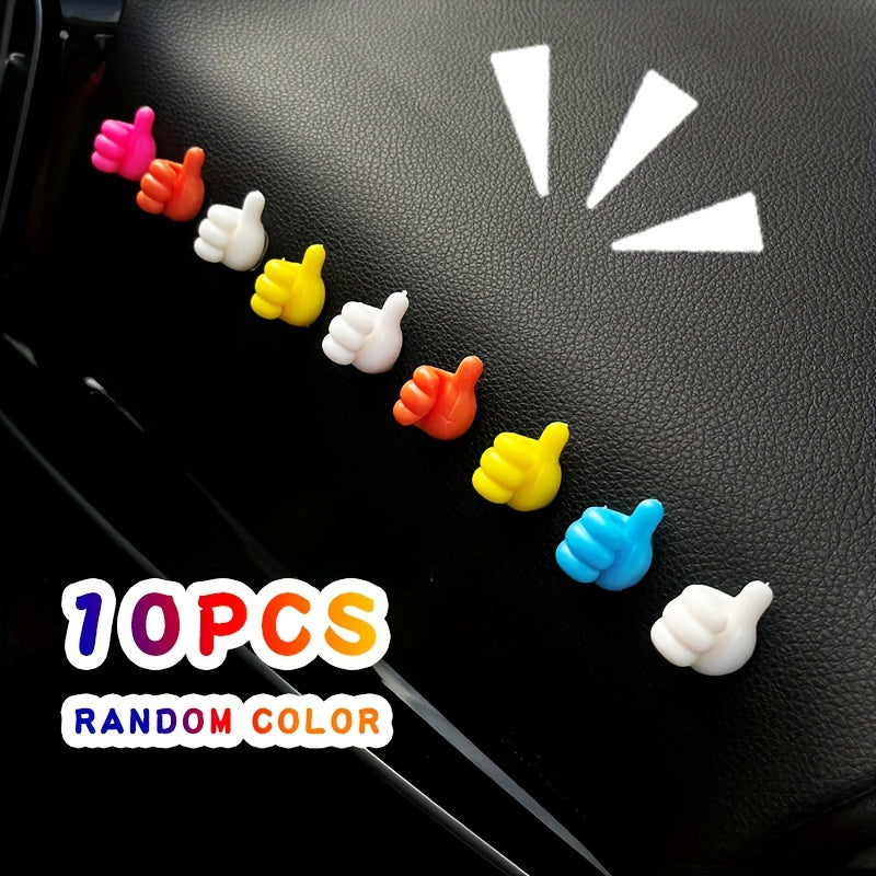 10pcs Car Home Random Thumb Cable Organizer Hook Hub