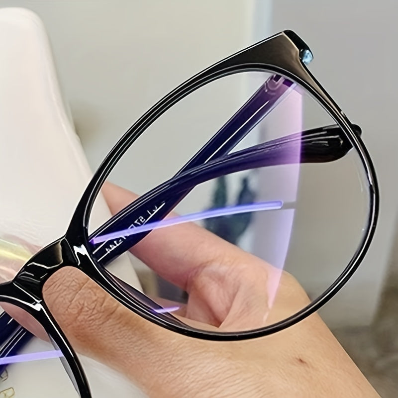 Light Blocking Glasses Square Clear Lens Anti Eyestrain Spectacles Frame Glasses