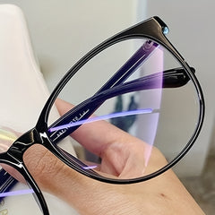 Light Blocking Glasses Square Clear Lens Anti Eyestrain Spectacles Frame Glasses