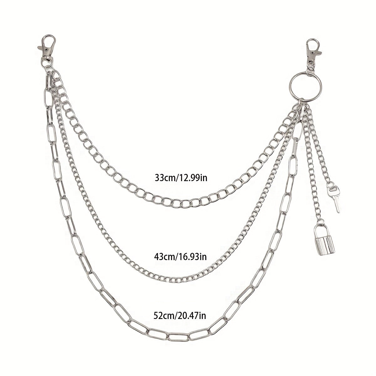 Hip Hop Metal Waist Chain Jeans Pants Chain Bag Chain
