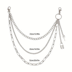 Hip Hop Metal Waist Chain Jeans Pants Chain Bag Chain