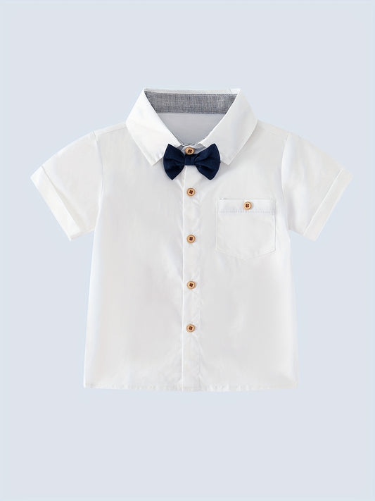 Boys Formal Short Sleeve Lapel Shirt