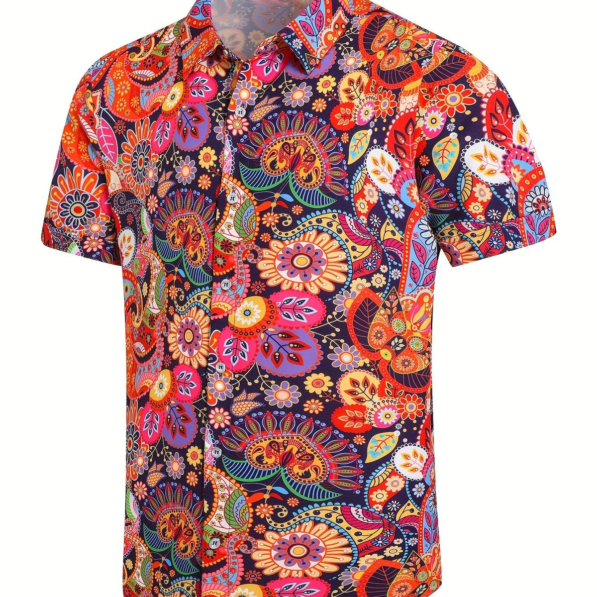 Men's Hawaiian Beach Shirt Summer Casual Short Sleeve Button Down
