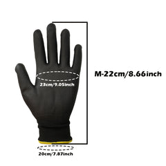 12pairs Nylon PU Full Palm Coated Work Gloves Picking Gardening
