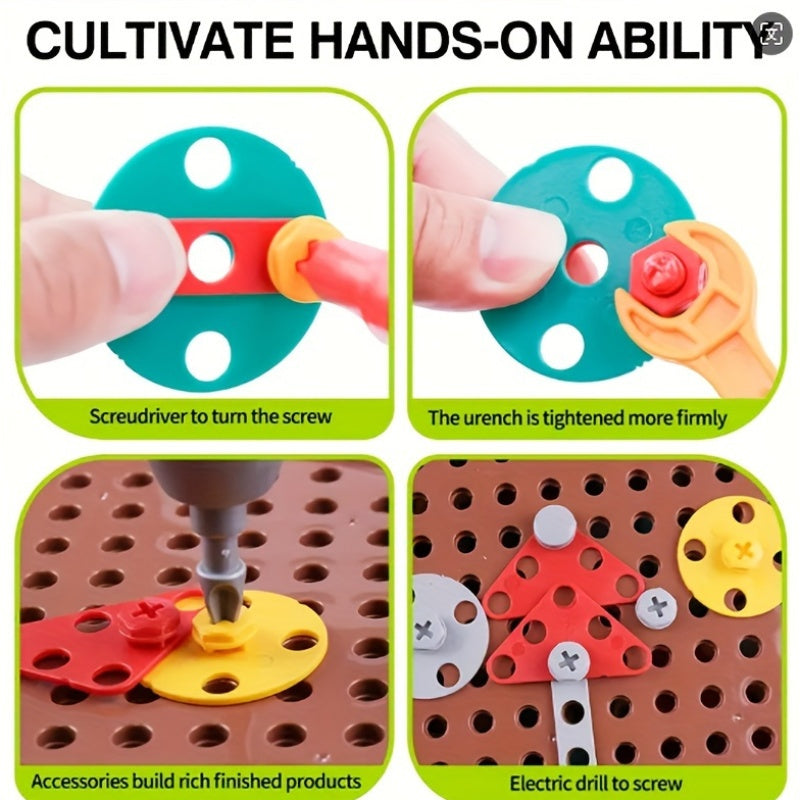Creative Bear and Dog Design Toy Toolbox for Assembly
