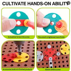 Creative Bear and Dog Design Toy Toolbox for Assembly