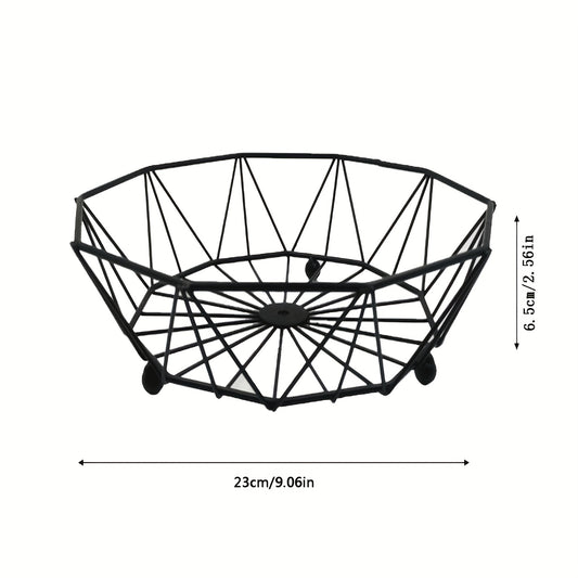 Iron Fruit Basket Golden Living Room Snack Candy Storage 1 Layer