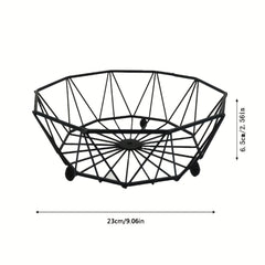 Iron Fruit Basket Golden Living Room Snack Candy Storage 1 Layer