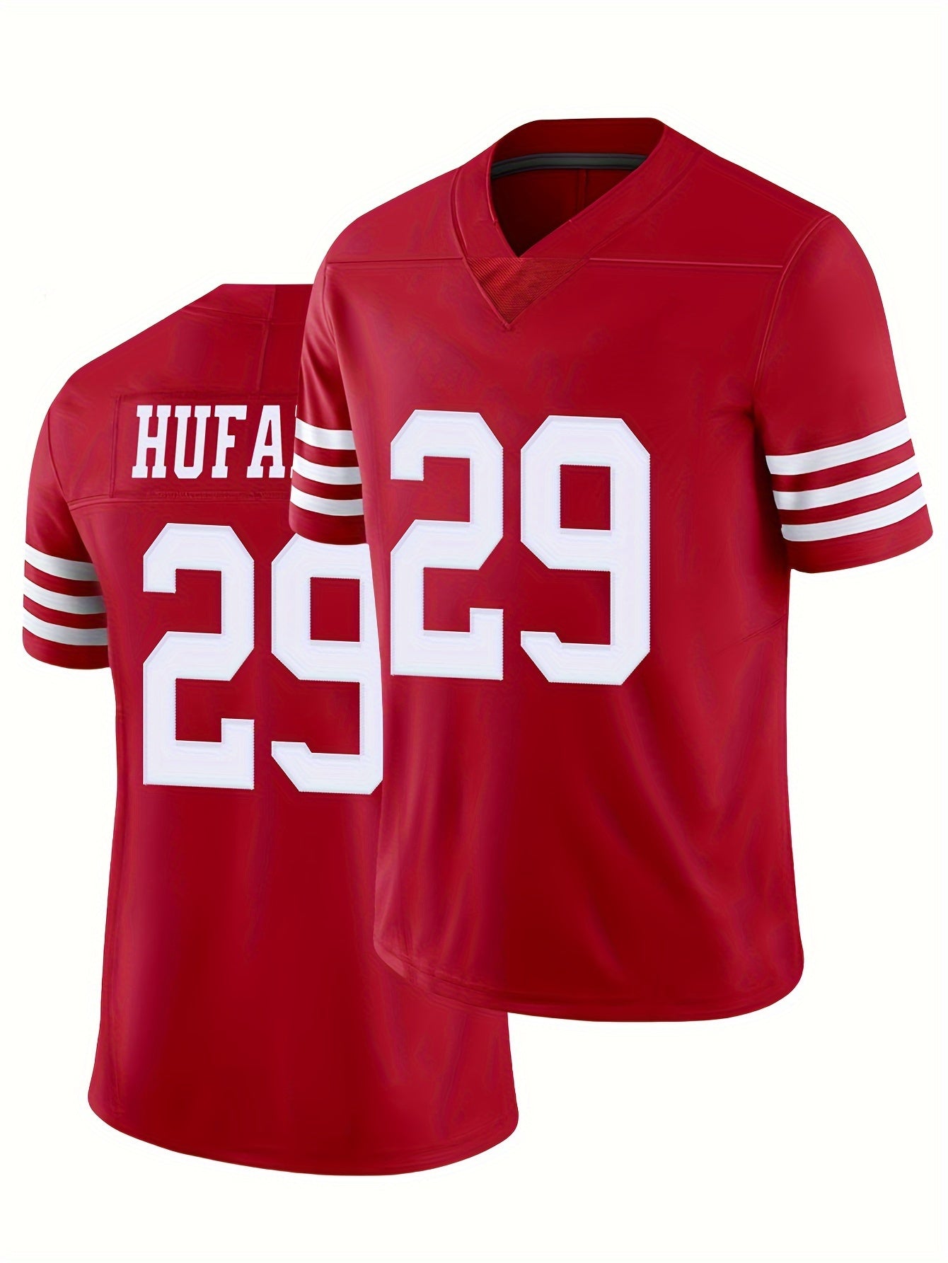 Men's Breathable Rugby Jersey Embroidered Football Shirt