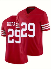Men's Breathable Rugby Jersey Embroidered Football Shirt