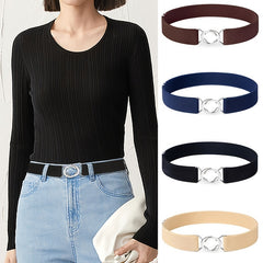 Women Stretchy Skinny Waist Belt Elastic Belt Adjustable Elastic Belt