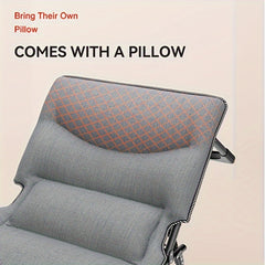 Outdoor Folding Bed Single Bed Adjustable Lounger for Office Nap