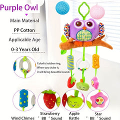 Baby Hanging Rattle Toy - Owl Design
