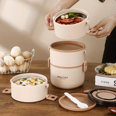 Stainless Steel Lunch Box Insulated Food Container Set for Camping Picnic Beach