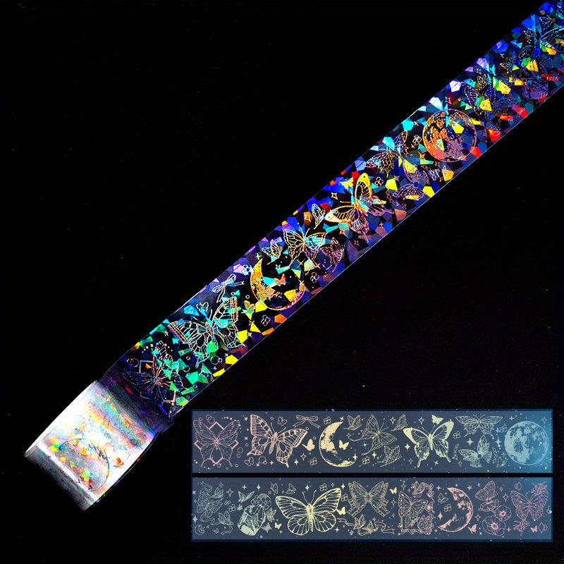 2m Laser PET Tape Stickers for DIY Crafts Bullet Journals Planners Scrapbook