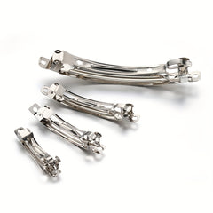 10pcs Silver Metal Spring Hair Clips Hairpin Base DIY Jewelry Making Barrettes