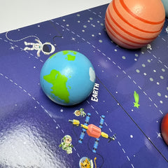 Educational Wooden Toy Set: 8 Planets Size Comparison & Recognition