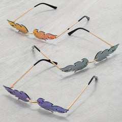 3 Pairs Fire Shaped Flame Sunglasses for Party Prom