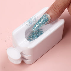 Nail Glitter Powder Recycling Box Double Layer Storage Case