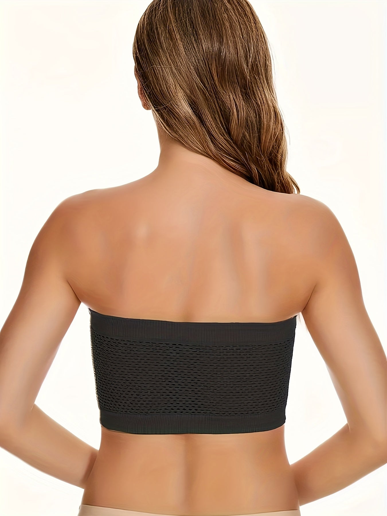 4pcs Seamless Bandeau Bras Comfy & Breathable Cut Out Stretch Bra