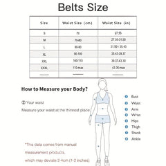  Laser Belt Embossed PU Leather Dress Coat Girdle Belts