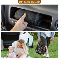 Car Ceiling Cargo Net Pocket Double Layer Mesh Roof Storage Organizer