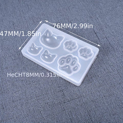 DIY Silicone Mold Cute Cat Bear Palm Epoxy Resin Mold