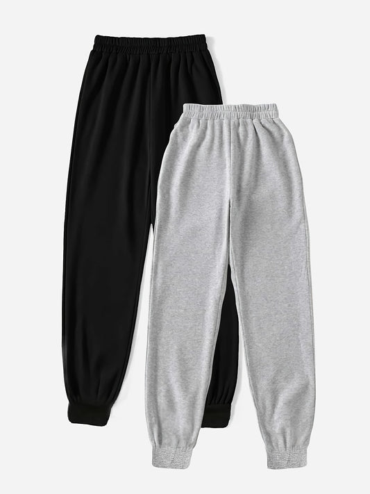 Casual Elastic Waist Jogger Pants Women's Clothing