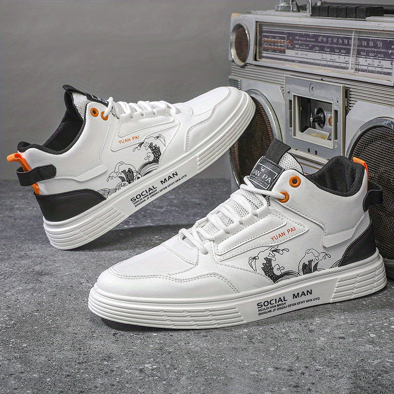 Men's Tide Print Lace Up Sneakers in Assorted Colors