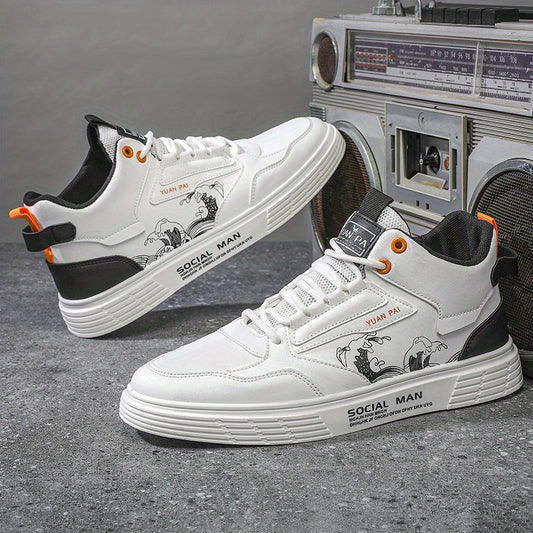 Men's Tide Print Lace Up Sneakers in Assorted Colors