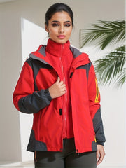 Women's Outdoor Set Plus Velvet Thick Fleece Windproof and Waterproof
