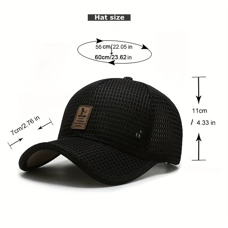 Breathable Golf Trucker Hat Label Patch Unisex Mesh Baseball Cap