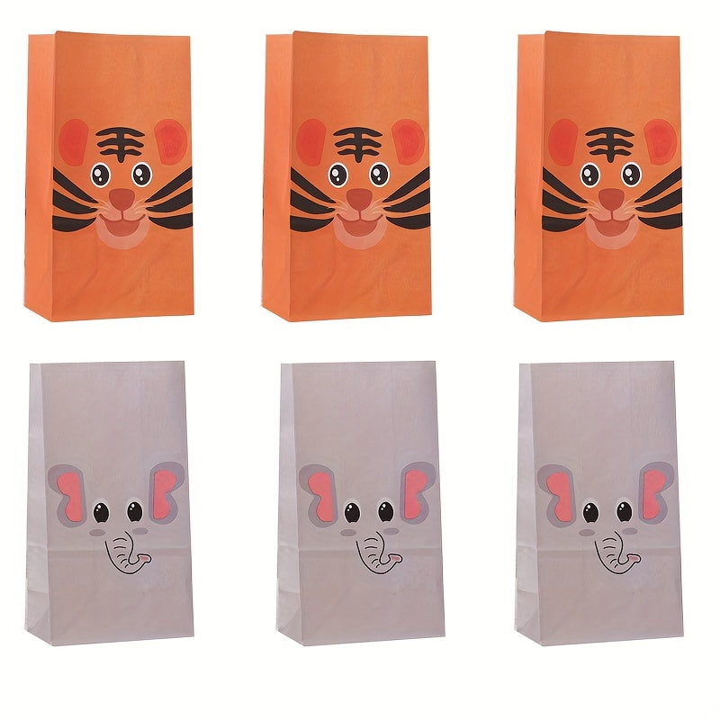 6pcs Cartoon Animal Candy Bags for Gifts and Retail Stores