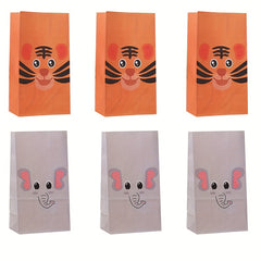 6pcs Cartoon Animal Candy Bags for Gifts and Retail Stores